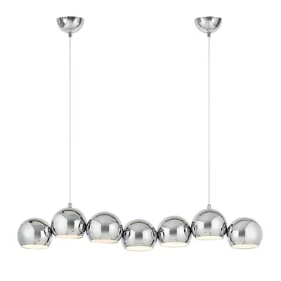 Lustră argintie din metal cu abajur din metal Cupolo – Markslöjd