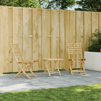 vidaXL Scaune pliante 2 buc 43x54x88 cm Bambus