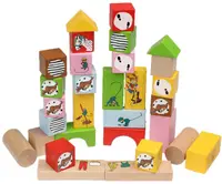 Constructor din lemn Pippi - Pippi și prietenii, 30 piese