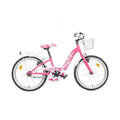 Bicicleta cu pedale, Dino Bikes, City Smarty, 20 inch, Roz si alb
