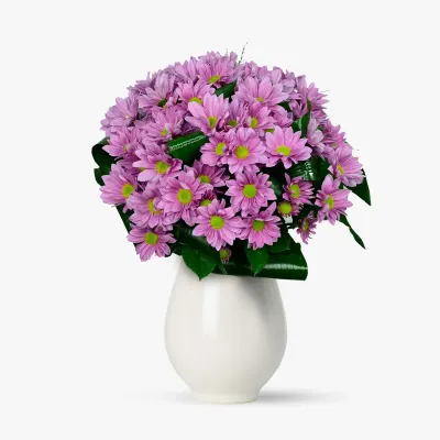 Buchet de 15 crizanteme roz