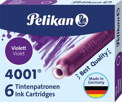 Cartușe cerneală Pelikan - Scurte, 6 buc., mov