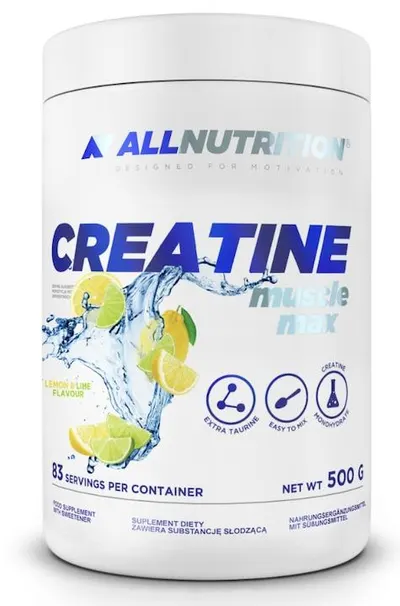 Creatine Muscle Max, lămâie și lime, 500 g, AllNutrition