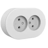 Priza Dubla Fara CP PT xOne Ovivo OV00867, 16A, 250V, IP54, alb