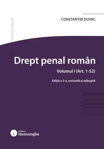 Drept penal român. Vol. (Art. 1-52) - Paperback brosat