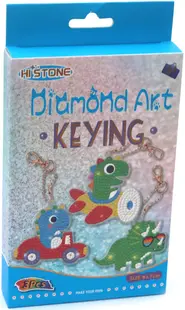 Kit de pictură cu diamant Hi Stone - Dinozaurii (3 buc . breloc )