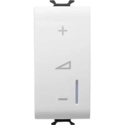 UNIVERSAL ELECTRONIC REGULATOR - Intrerupator cu revenire - 230V ac 50/60Hz - 1 MODULE - WHITE - CHORUS
