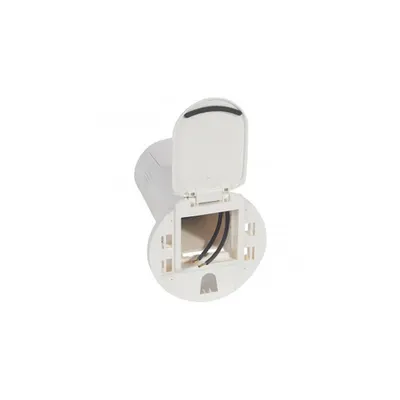 Desk grommet to be equipped - pentru 1 x 2P+E priza + USB phone charger - alb