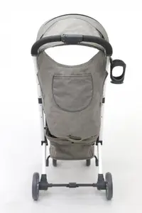 Carucior Asalvo Cotton Bej, spatar reglabil, mod inclinare completa, suport pentru picioare reglabil, rotire 360 grade pe rotile din fata