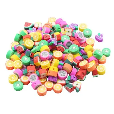 Set 300 margele polimer in forma de felii de fructe, pentru creatie