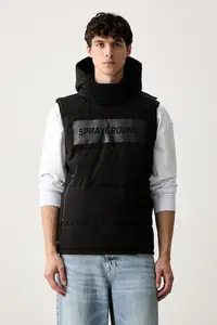 Sprayground jachetă fără mâneci cu glugă pentru bărbați