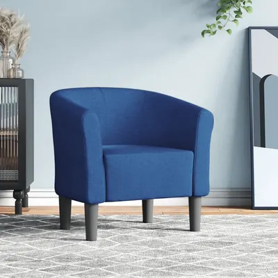vidaXL Fotoliu tip cuvă, albastru, material textil