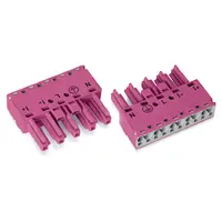 Socket; 5-pole; Cod. B; 4,00 mm²; pink