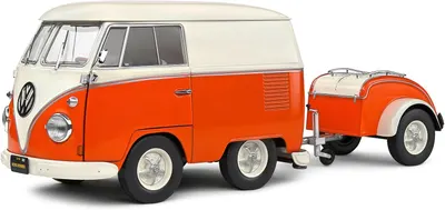 Model de colecție SOLIDO Modern: Mașini - Volkswagen Transporter T1 Kool Kombi (Orange/White) (1950)