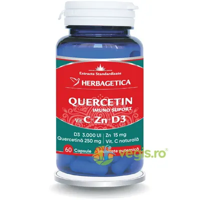 Quercetin Imuno Suport (Vitamina C + Zn + D3) 60cps