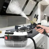 Aparat de curatat cu abur, 4 accesorii incluse, 2500W, alb/negru