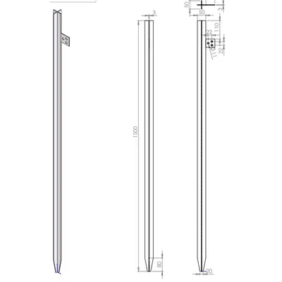 Electrod impamantare LDT RB00001, turnat, 1.5 M