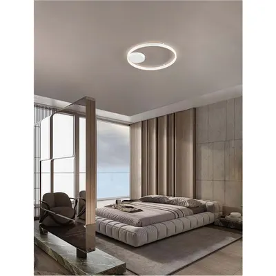 Plafoniera HEDRA Triac Dimabil Nisipiu Alb Metal, Aluminiu & Acrylic LED 60 Wat 220-240Volt 4999Lm 3000K IP20