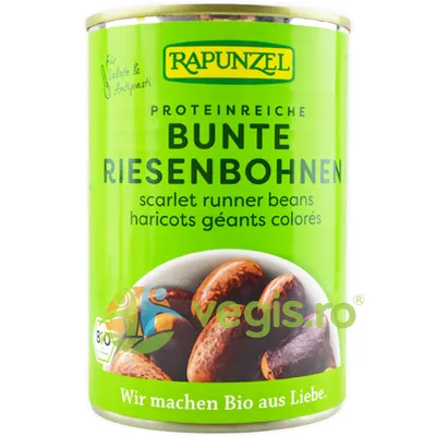 Fasole Uriasa Colorata in Doza Ecologica/Bio 400g