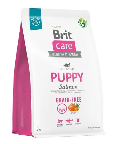 BRIT Care Grain-free Puppy 3 kg Hrana uscata catei, cu somon