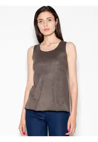 Tricou dama lejer - decolteu semicircular - verde - piele intoarsa