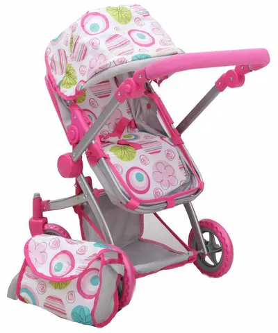 Carucior pentru papusi Nano - Pink rose