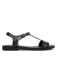 Sandale dama piele naturala - negru - sistem inchidere catarama - material interior piele ecologica -