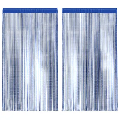 vidaXL Draperii cu franjuri, 2 buc., 100 x 250 cm, albastru