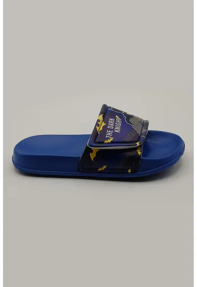 Papuci cu velcro si imprimeu Batman - Albastru royal