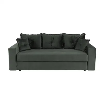 Canapea extensibila ARISSA, 3 locuri, cu arcuri, gri inchis, 235x110x77 cm