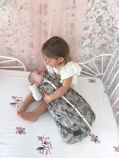 Cearceaf din bumbac pentru patut 120x60 cm Jungle Bird Sleepee