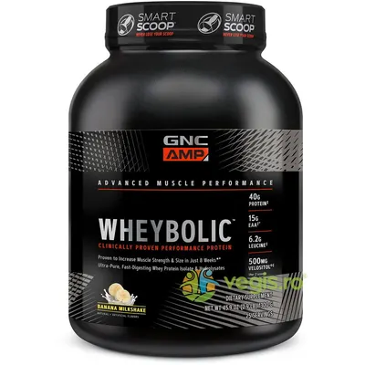Proteina din Zer cu Aroma de Milkshake de Banane Amp Wheybolic 1300g