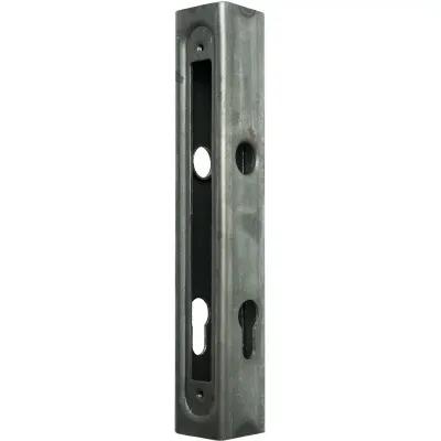 Carcasa metalica pentru broasca incastrabila, profil de 40x40 mm, grosime 1.5 mm, distanta 90 mm, otel