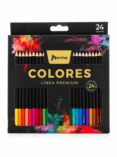 Creioane colorate Premium Norma 24 buc