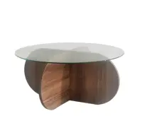 Masuta de cafea BUBBLE, nuc, 75x75x35 cm