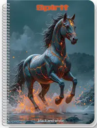 Caiet spiralat Black&White Spirit - A5, 80 foi, sortiment