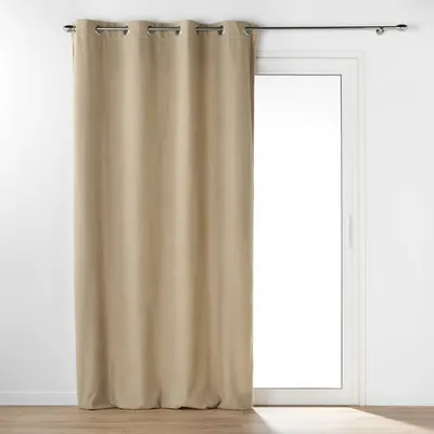 Draperie bej din material bouclé 140x240 cm Wooly – douceur d'intérieur
