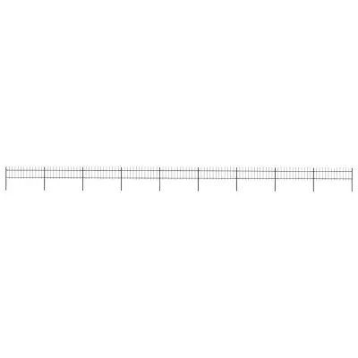 vidaXL Gard de grădină cu vârf tip suliță din oțel 1506x60 cm, negru