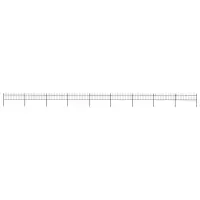 vidaXL Gard de grădină cu vârf tip suliță din oțel 1506x60 cm, negru
