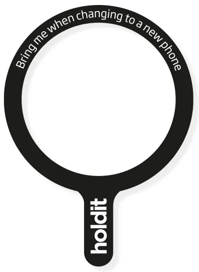 Inel magnetic Holdit - MagSafe Ring, negru