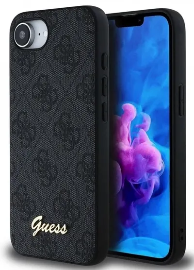 Husă Guess - Metal Logo, iPhone 16e, gri