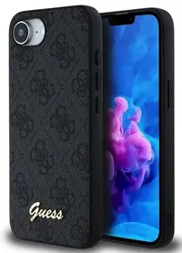 Husă Guess - Metal Logo, iPhone 16e, gri