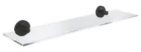 Polita oglinda Grohe, Start Shelf 530mm, montare pe perete, fixare ascunsa, 530mm, sticla/negru