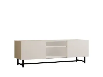 Comoda TV TUGI, alb, 150x36,8x50 cm