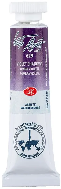Vopsea pentru acuarelă Nevskaya Palitra Leningrad White Nights - 629, Nuanță violet, 10 ml
