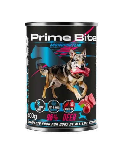 GAME DOG Prime Bite cerb și măr 400g hrană umedă monoproteică pentru câini