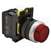 Comutator in relief, semn.luminoasa, rosu NYK3-HLR 1×NC, 5A/230V AC-15, IP42, LED 230V AC/DC