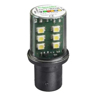 bec Led Protejat cu baza Ba15D, Continuu, Alb, 24 V