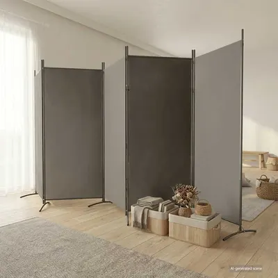 vidaXL Paravan de cameră cu 5 panouri, antracit, 433x180 cm, textil