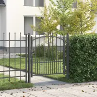 vidaXL Poartă de gard cu țepi EMMEN 100 x 100 cm